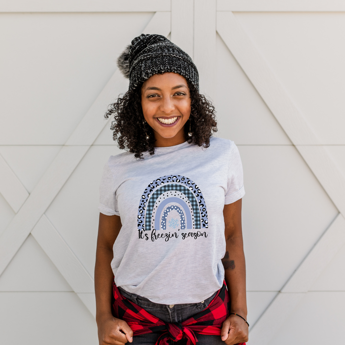 It's Freezin Season Rainbow Winter T-Shirt