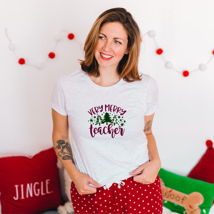 Very Merry Teacher Christmas T-Shirt