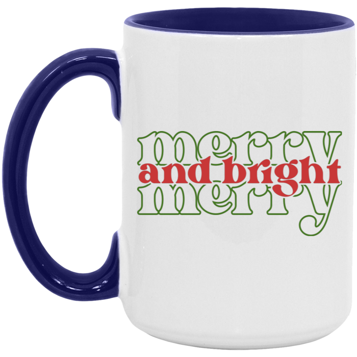 Merry and Bright Merry 15 oz Coffee Mug