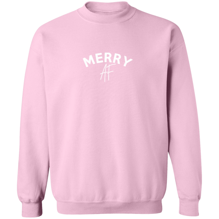 Merry AF Christmas Crew Neck Sweatshirt