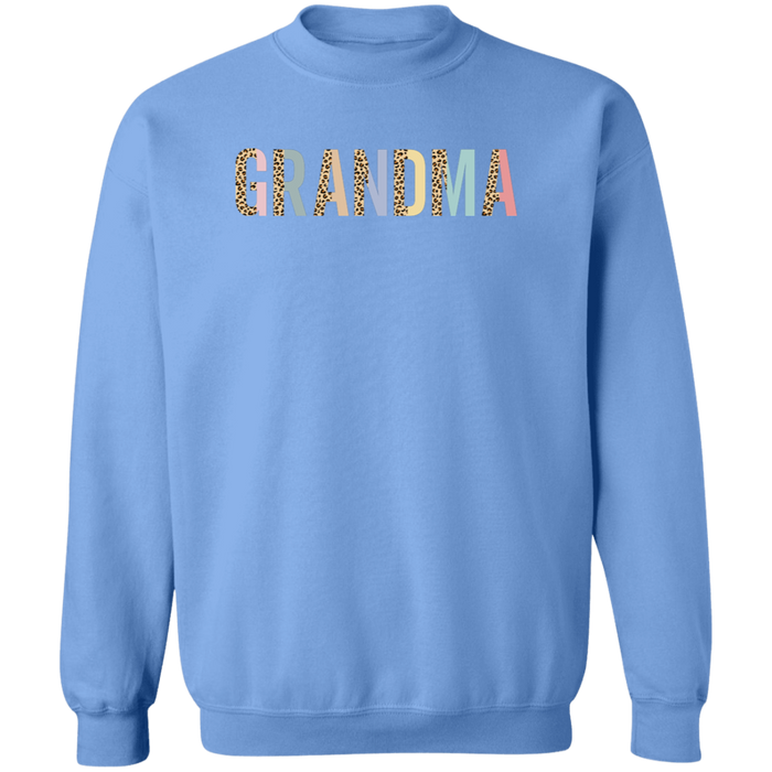 Grandma Pastel and Leopard Color Block Sweatshirt