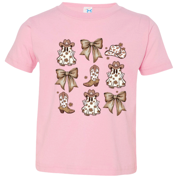 Cowgirl Ghost Bow Toddler T-Shirt